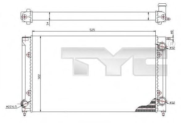 TYC 737-0058 Радиатор, охлаждение двигателя для SEAT TOLEDO (Сеат Толэдо) TYC 737-0058 Радиатор, охлаждение двигателя для SEAT TOLEDO (Сеат Толэдо)