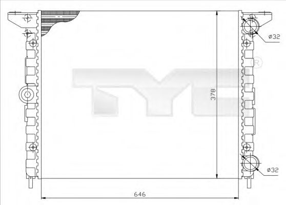 TYC 737-0015 Радиатор, охлаждение двигателя для VOLKSWAGEN SHARAN (Фольксваген Шаран) TYC 737-0015 Радиатор, охлаждение двигателя для VOLKSWAGEN SHARAN (Фольксваген Шаран)