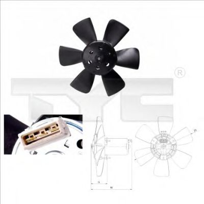 TYC 831-0011 Вентилятор, охлаждение двигателя для VOLKSWAGEN CADDY I (Фольксваген Cаддъ и) TYC 831-0011 Вентилятор, охлаждение двигателя для VOLKSWAGEN CADDY I (Фольксваген Cаддъ и)