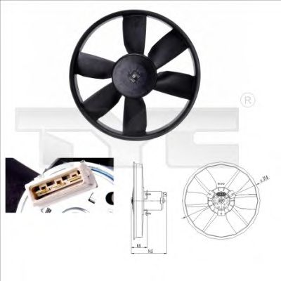 TYC 837-0009 Вентилятор, охлаждение двигателя для VOLKSWAGEN SCIROCCO (Фольксваген Сcироccо) TYC 837-0009 Вентилятор, охлаждение двигателя для VOLKSWAGEN SCIROCCO (Фольксваген Сcироccо)