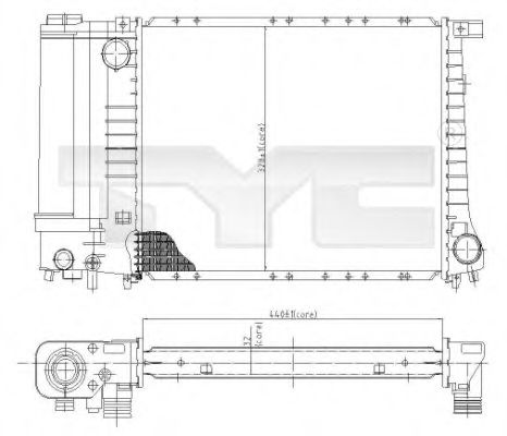 TYC 703-0003 Радиатор, охлаждение двигателя для BMW 3 (Бмв 3) TYC 703-0003 Радиатор, охлаждение двигателя для BMW 3 (Бмв 3)