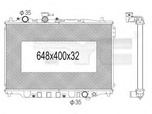 TYC 720-1011 Радиатор, охлаждение двигателя для MAZDA 626 III (Мазда 626 3) TYC 720-1011 Радиатор, охлаждение двигателя для MAZDA 626 III (Мазда 626 3)
