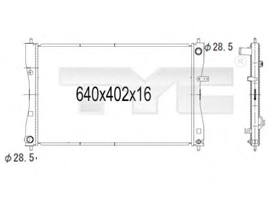 TYC 723-1007 Радиатор, охлаждение двигателя для SMART FORFOUR (Смарт Форфоур) TYC 723-1007 Радиатор, охлаждение двигателя для SMART FORFOUR (Смарт Форфоур)
