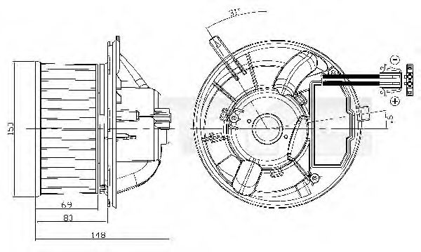 TYC 537-0005 Вентилятор салона для VOLKSWAGEN (Фольксваген) TYC 537-0005 Вентилятор салона для VOLKSWAGEN (Фольксваген)