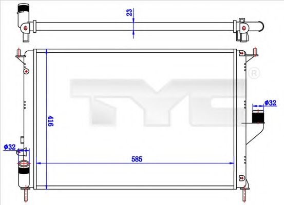 TYC 728-0057 Радиатор, охлаждение двигателя для DACIA SANDERO (Дача Сандэро) TYC 728-0057 Радиатор, охлаждение двигателя для DACIA SANDERO (Дача Сандэро)