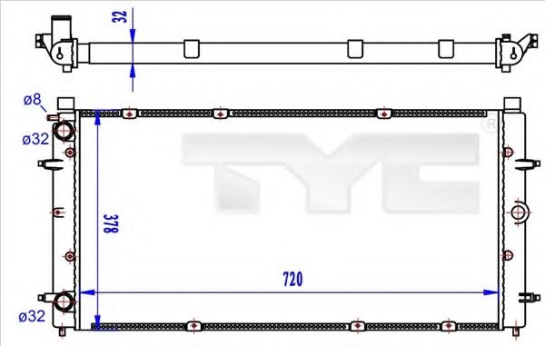 TYC 737-0059-R Радиатор, охлаждение двигателя для VOLKSWAGEN T4 MULTIVAN (Фольксваген Т4 мултиvан) TYC 737-0059-R Радиатор, охлаждение двигателя для VOLKSWAGEN T4 MULTIVAN (Фольксваген Т4 мултиvан)