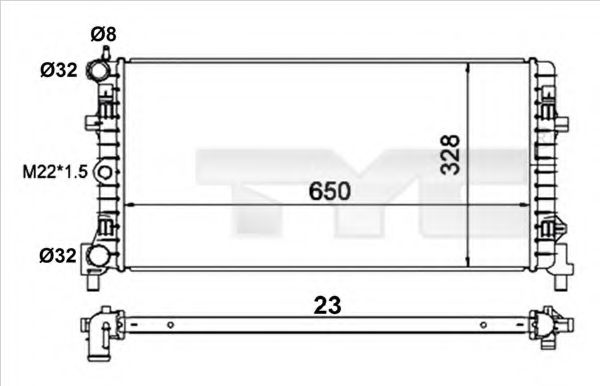 TYC 737-0064-R Радиатор, охлаждение двигателя для SEAT (Сеат) TYC 737-0064-R Радиатор, охлаждение двигателя для SEAT (Сеат)