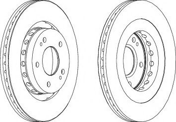FERODO DDF1642-1 Тормозной диск для CITROËN C-CROSSER ENTERPRISE (CитроËн C-cроссэр энтэрприсэ) FERODO DDF1642-1 Тормозной диск для CITROËN C-CROSSER ENTERPRISE (CитроËн C-cроссэр энтэрприсэ)