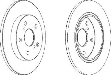 FERODO DDF1645-1 Тормозной диск для TOYOTA (Тойота/тоета)
