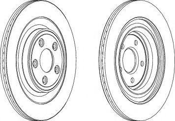 FERODO DDF1703-1 Тормозной диск для JAGUAR VANDEN PLAS (Ягуар Vандэн плас) FERODO DDF1703-1 Тормозной диск для JAGUAR VANDEN PLAS (Ягуар Vандэн плас)