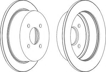 FERODO DDF435-1 Тормозной диск для FORD (Форд) FERODO DDF435-1 Тормозной диск для FORD (Форд)