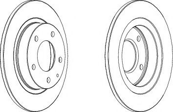 FERODO DDF524-1 Тормозной диск для MAZDA 626 IV (Мазда 626 4) FERODO DDF524-1 Тормозной диск для MAZDA 626 IV (Мазда 626 4)