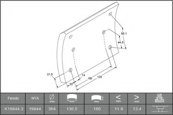 FERODO K19844.3-F3549 Комплект тормозных башмаков, барабанные тормоза для MERCEDES-BENZ ATEGO (Мэрcэдэс-бэнз Атэго) FERODO K19844.3-F3549 Комплект тормозных башмаков, барабанные тормоза для MERCEDES-BENZ ATEGO (Мэрcэдэс-бэнз Атэго)