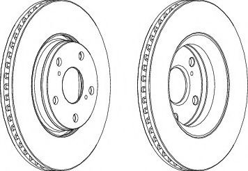 FERODO DDF1756 Тормозной диск для TOYOTA (Тойота/тоета)