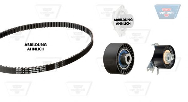 OPTIBELT KT 1504 W1 Комплект ремня ГРМ для PEUGEOT 407 (Пежо 407) OPTIBELT KT 1504 W1 Комплект ремня ГРМ для PEUGEOT 407 (Пежо 407)