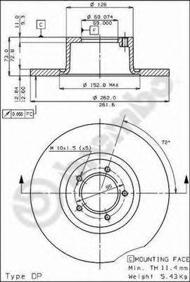 BREMBO 08.3296.10 Тормозной диск для FORD GRANADA (Форд Гранада) BREMBO 08.3296.10 Тормозной диск для FORD GRANADA (Форд Гранада)
