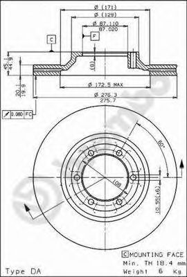 BREMBO 09.5633.10 Тормозной диск для MITSUBISHI PAJERO/SHOGUN I (Митсубиши/митсубиси Пажэро/шогун и) BREMBO 09.5633.10 Тормозной диск для MITSUBISHI PAJERO/SHOGUN I (Митсубиши/митсубиси Пажэро/шогун и)
