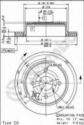 BREMBO 09.5706.10 Тормозной диск для TOYOTA (Тойота/тоета) BREMBO 09.5706.10 Тормозной диск для TOYOTA (Тойота/тоета)