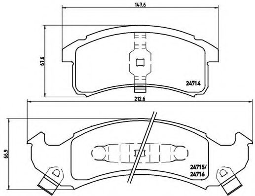 BREMBO P 07 002 Тормозные колодки для BUICK (Бьюик) BREMBO P 07 002 Тормозные колодки для BUICK (Бьюик)