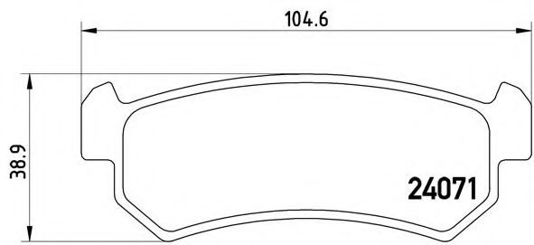 BREMBO P 10 001 Тормозные колодки для DAEWOO (Дэу) BREMBO P 10 001 Тормозные колодки для DAEWOO (Дэу)