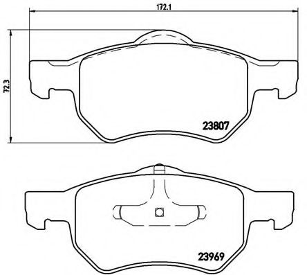 BREMBO P 11 013 Тормозные колодки для CHRYSLER TOWN COUNTRY IV (Крайслер Таун кантри 4) BREMBO P 11 013 Тормозные колодки для CHRYSLER TOWN COUNTRY IV (Крайслер Таун кантри 4)