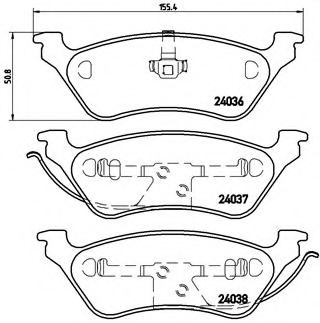 BREMBO P 11 014 Тормозные колодки для CHRYSLER TOWN COUNTRY IV (Крайслер Таун кантри 4) BREMBO P 11 014 Тормозные колодки для CHRYSLER TOWN COUNTRY IV (Крайслер Таун кантри 4)