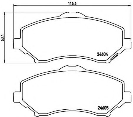 BREMBO P 11 022 Тормозные колодки для DODGE JOURNEY (Додж Жоурнэъ) BREMBO P 11 022 Тормозные колодки для DODGE JOURNEY (Додж Жоурнэъ)