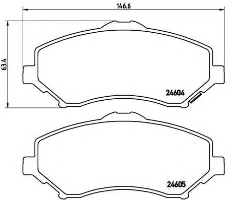 BREMBO P 11 025 Тормозные колодки для DODGE JOURNEY (Додж Жоурнэъ) BREMBO P 11 025 Тормозные колодки для DODGE JOURNEY (Додж Жоурнэъ)