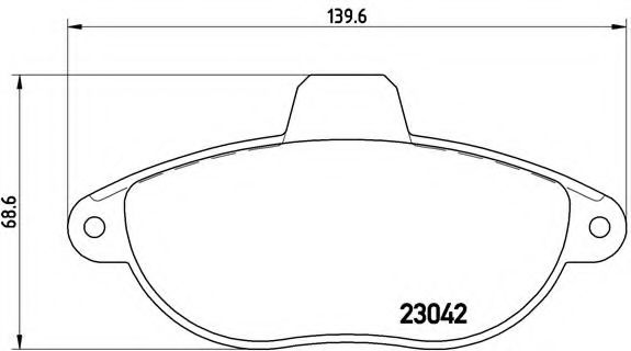 BREMBO P 23 072 Тормозные колодки для CITROËN DISPATCH (CитроËн Диспатч) BREMBO P 23 072 Тормозные колодки для CITROËN DISPATCH (CитроËн Диспатч)