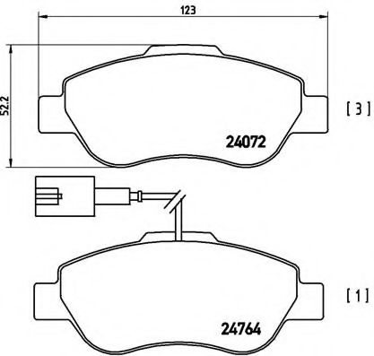 BREMBO P 23 107 Тормозные колодки для FIAT 500 (Фиат 500) BREMBO P 23 107 Тормозные колодки для FIAT 500 (Фиат 500)