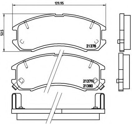BREMBO P 24 024 Тормозные колодки для MAZDA 626 III (Мазда 626 3) BREMBO P 24 024 Тормозные колодки для MAZDA 626 III (Мазда 626 3)