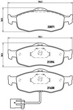 BREMBO P 24 034 Тормозные колодки для FORD MONDEO (Форд Мондэо) BREMBO P 24 034 Тормозные колодки для FORD MONDEO (Форд Мондэо)