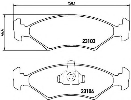 BREMBO P 24 043 Тормозные колодки для FORD ORION II (Форд Орион 2) BREMBO P 24 043 Тормозные колодки для FORD ORION II (Форд Орион 2)