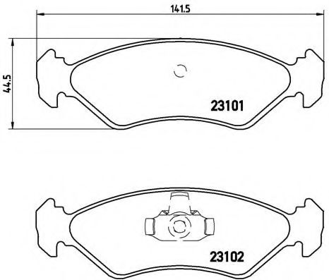 BREMBO P 24 044 Тормозные колодки для FORD FIESTA (Форд Фиэста) BREMBO P 24 044 Тормозные колодки для FORD FIESTA (Форд Фиэста)