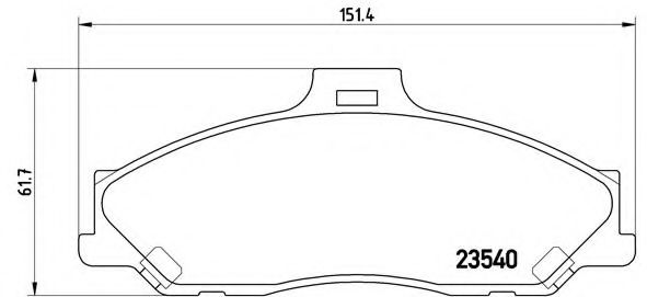 BREMBO P 24 051 Тормозные колодки для MAZDA PROCEED/DRIFTER (Мазда Просид/дрифтэр) BREMBO P 24 051 Тормозные колодки для MAZDA PROCEED/DRIFTER (Мазда Просид/дрифтэр)