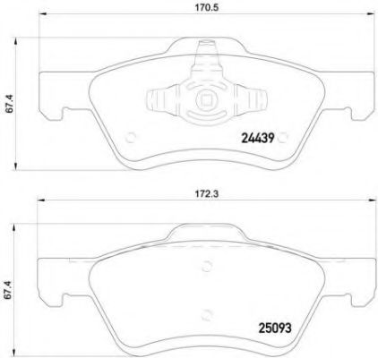 BREMBO P 24 159 Тормозные колодки для FORD USA ESCAPE (Форд сша Эскейп) BREMBO P 24 159 Тормозные колодки для FORD USA ESCAPE (Форд сша Эскейп)