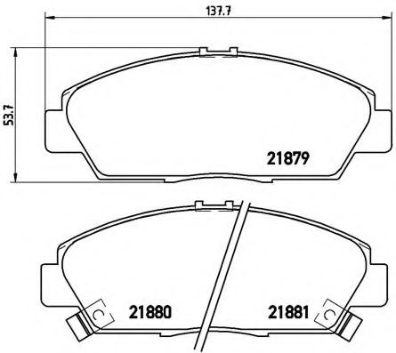 BREMBO P 28 021 Тормозные колодки для HONDA PRELUDE V (Хонда Прэлудэ v) BREMBO P 28 021 Тормозные колодки для HONDA PRELUDE V (Хонда Прэлудэ v)