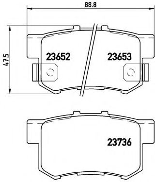 BREMBO P 28 039 Тормозные колодки для HONDA SHUTTLE (Хонда Шуттлэ) BREMBO P 28 039 Тормозные колодки для HONDA SHUTTLE (Хонда Шуттлэ)