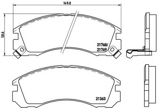 BREMBO P 54 017 Тормозные колодки для MITSUBISHI COLT/RODEO (Митсубиши/митсубиси Cолт/родэо) BREMBO P 54 017 Тормозные колодки для MITSUBISHI COLT/RODEO (Митсубиши/митсубиси Cолт/родэо)