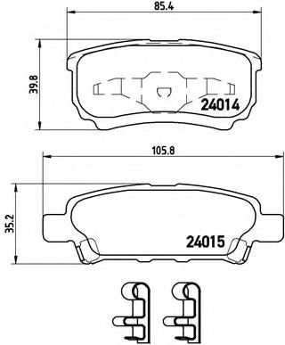 BREMBO P 54 034 Тормозные колодки для MITSUBISHI LANCER (Митсубиши/митсубиси Ланcэр) BREMBO P 54 034 Тормозные колодки для MITSUBISHI LANCER (Митсубиши/митсубиси Ланcэр)