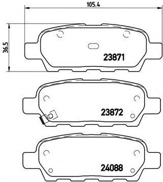 BREMBO P 56 046 Тормозные колодки для NISSAN TEANA I (Ниссан Теана 1) BREMBO P 56 046 Тормозные колодки для NISSAN TEANA I (Ниссан Теана 1)