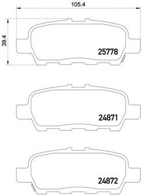 BREMBO P 56 087 Тормозные колодки для INFINITI M37 (Инфинити М37) BREMBO P 56 087 Тормозные колодки для INFINITI M37 (Инфинити М37)
