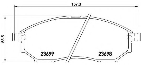 BREMBO P 56 094 Тормозные колодки для INFINITI M37 (Инфинити М37) BREMBO P 56 094 Тормозные колодки для INFINITI M37 (Инфинити М37)