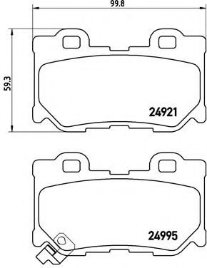BREMBO P 56 095 Тормозные колодки для INFINITI M37 (Инфинити М37) BREMBO P 56 095 Тормозные колодки для INFINITI M37 (Инфинити М37)