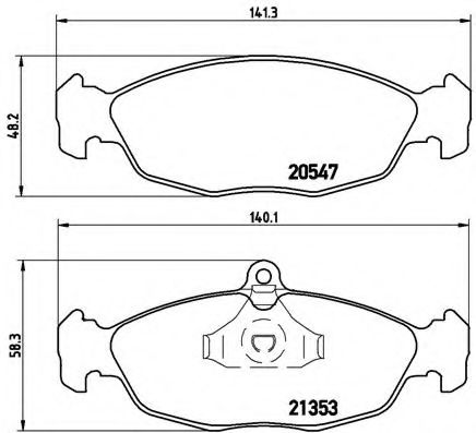 BREMBO P 59 011 Тормозные колодки для OPEL CORSA A (Опель Cорса а) BREMBO P 59 011 Тормозные колодки для OPEL CORSA A (Опель Cорса а)