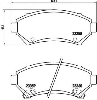 BREMBO P 59 028 Тормозные колодки для CHEVROLET VENTURE (Шевроле Vэнтурэ) BREMBO P 59 028 Тормозные колодки для CHEVROLET VENTURE (Шевроле Vэнтурэ)