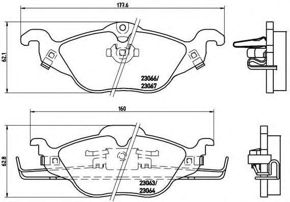 BREMBO P 59 030 Тормозные колодки для OPEL (Опель) BREMBO P 59 030 Тормозные колодки для OPEL (Опель)