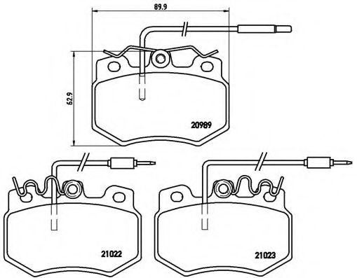 BREMBO P 61 031 Тормозные колодки для PEUGEOT 305 II (Пежо 305 2) BREMBO P 61 031 Тормозные колодки для PEUGEOT 305 II (Пежо 305 2)