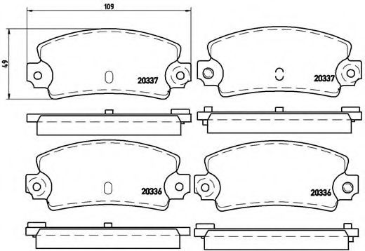 BREMBO P 68 002 Тормозные колодки для RENAULT FUEGO (Рено Фуэго) BREMBO P 68 002 Тормозные колодки для RENAULT FUEGO (Рено Фуэго)