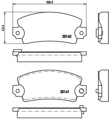 BREMBO P 68 004 Тормозные колодки для DACIA 1410 (Дача 1410) BREMBO P 68 004 Тормозные колодки для DACIA 1410 (Дача 1410)